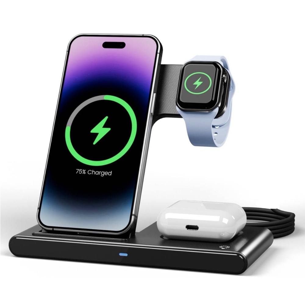 3-IN-1 Wireless Charger (Foldable)
